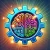 A colorful and vibrant icon representing 'Brain Cycles,' featuring a glowing gear with interconnected circuits forming a brain-like shape inside. The gear is multicolored with shades of blue, green, and orange, surrounded by a soft gradient background with a burst of light, symbolizing innovation and learning